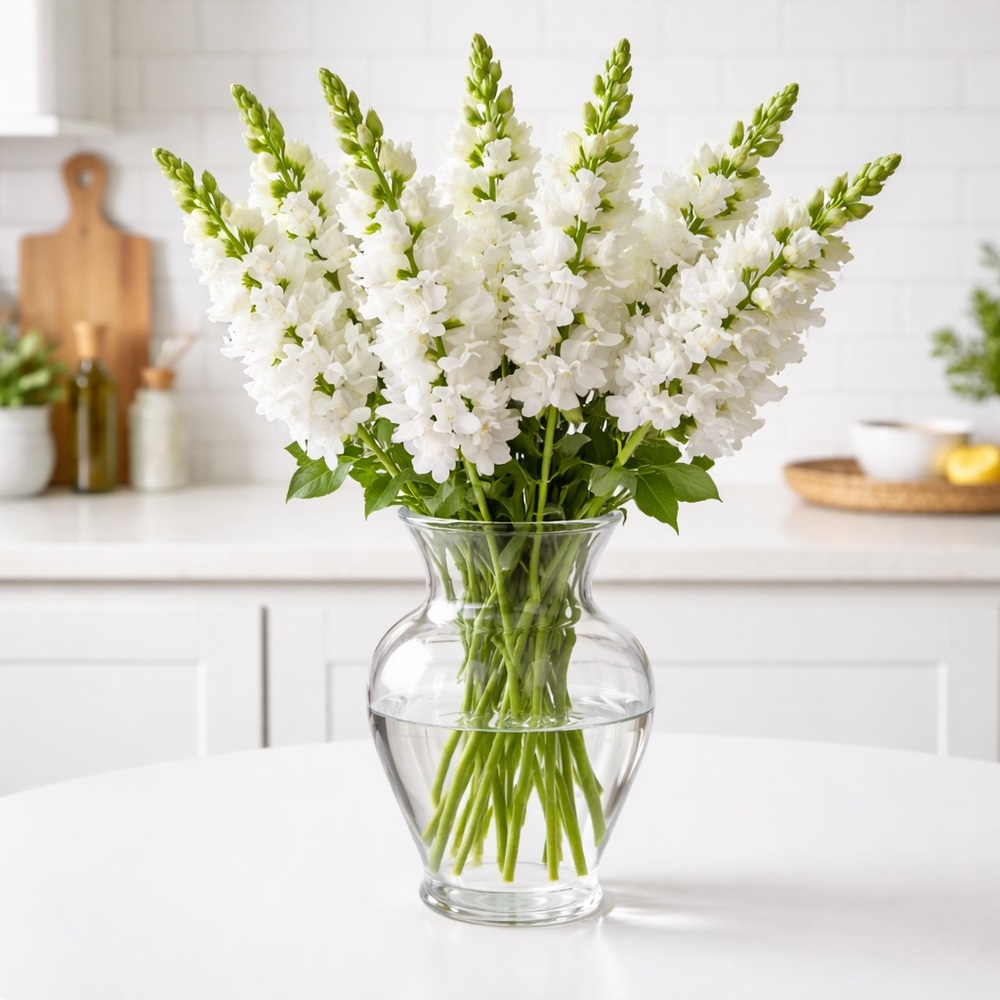 Clear Glass Curved Vase – 9” Tall, 4.125” Diameter